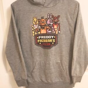 Halloween   Hoodie Freddie  Fazbear's Pizza  Gray , Kids Lg